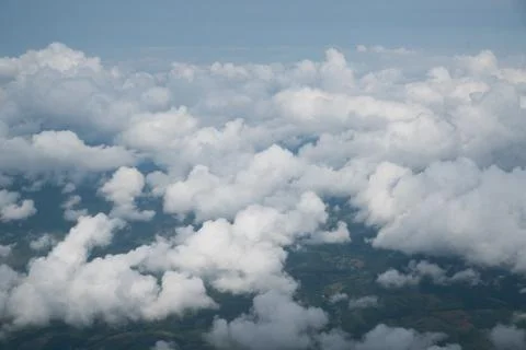 Above cloud blue sky background only Stock Photos