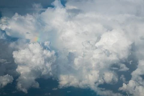 Above cloud blue sky background only Stock Photos