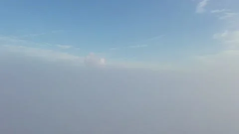 Above Cloud Layer Drone Aerial Footage Stock Footage 168852934