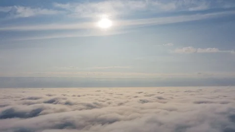 Above The Clouds. Aerial drone hyperlapse. Stock Footage 120017483