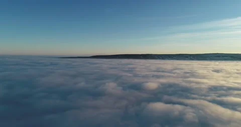 Above the clouds Aerial drone shot Stock Footage 146647749