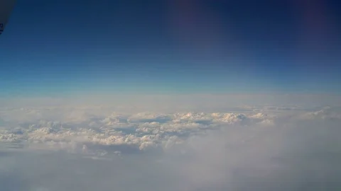 Above The Clouds. Aerial Plane View Stock Footage 75324698