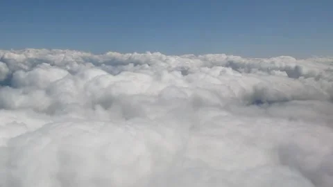 Above the Clouds from an Airplane 库存影片 343477116