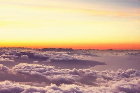 Above clouds Beautiful sunset cloud and hill above Copyright: xZoonar.com/... Foto stock