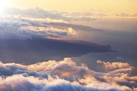 Above clouds Beautiful sunset cloud and hill above Copyright: xZoonar.com/... Foto stock