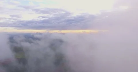 Above the clouds, drone aerial flight Stock Footage 127558014