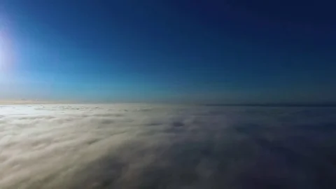 Above the clouds. Drone shot. Stock Footage 81135155