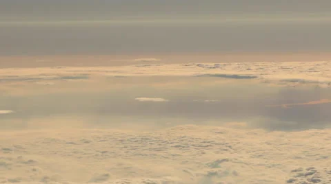 Above Clouds Flying Airplane View 1 Stock Footage 46392807