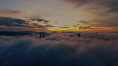 Above the clouds Stock Footage 79736901