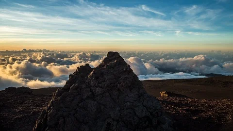 Above the Clouds at Haleakala Stock Footage 88159724