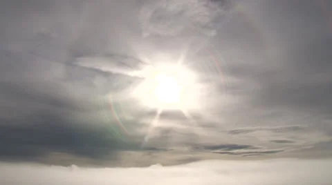 Above the Clouds Heavenly Sun Time Lapse Video stock 45101818