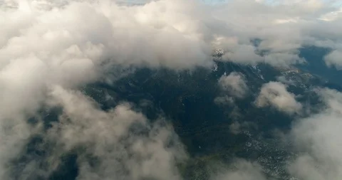Above clouds looking at valley  Stock Footage 91462357