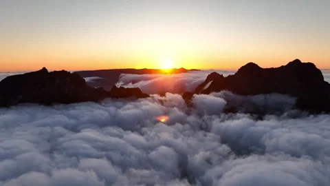 Above the Clouds. Madeira Island. Stock Footage 308472332