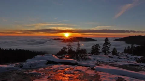 Above The Clouds Mountain Sunset Timelapse Stock Footage 47457165