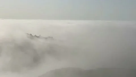 Above clouds from Oman mountain Stock Footage 161338134