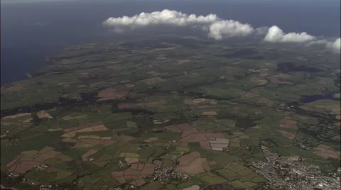 Above The Clouds Over Land's End Stock Footage 65386189
