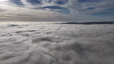 Above the Clouds – Peaceful Sky with Moving Clouds Stock Footage 295058643