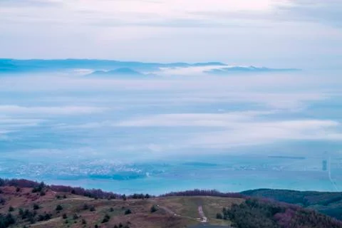 Above the clouds Foto stock