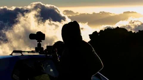Above the clouds Foto stock