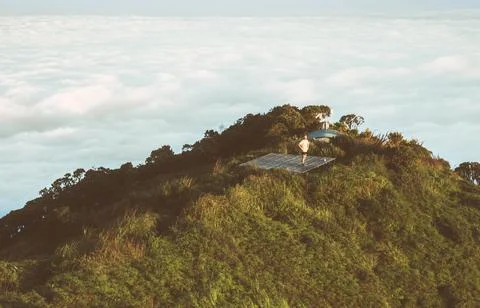Above the clouds Foto stock