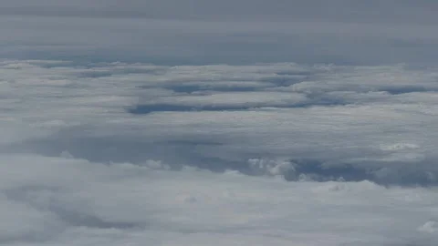 Above clouds, sky stretches wide and calm Stock Footage 345238061
