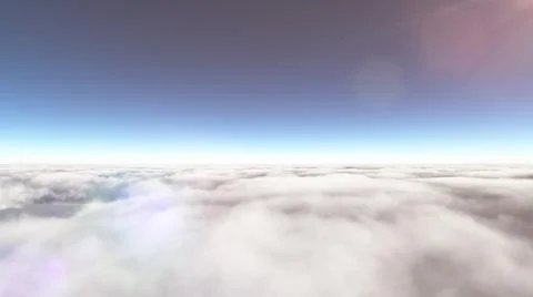 Above clouds sun ray, 3d rendering イラスト素材