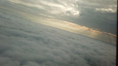 Above the Clouds with Sunbeams co Stock Footage 115661900