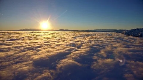 Above the Clouds At Sunrise Video stock 76809899