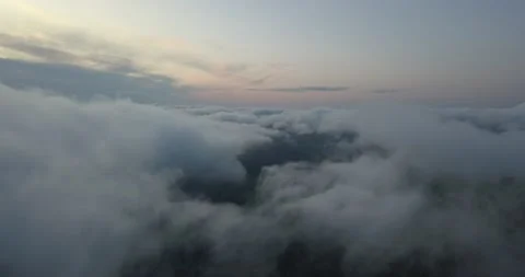 Above Clouds at Sunrise Stock Footage 132146810