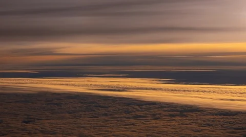Above the clouds sunset Stock Footage 98258936