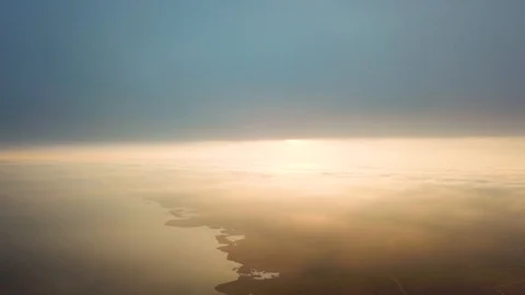 Above the clouds at sunset Video stock 116591901