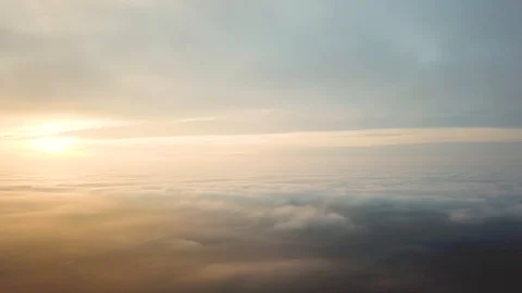 Above the clouds at sunset Stock Footage 116591903