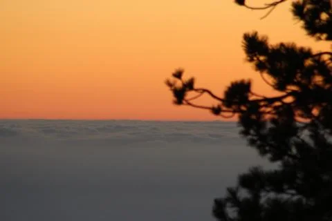 Above the clouds Sunset Stock Photos