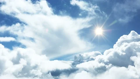 Above the Clouds Time lapse with Sunshine Stock Footage 168211243