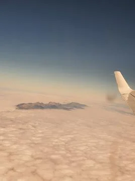 Above the clouds using beechcraft 스톡 사진