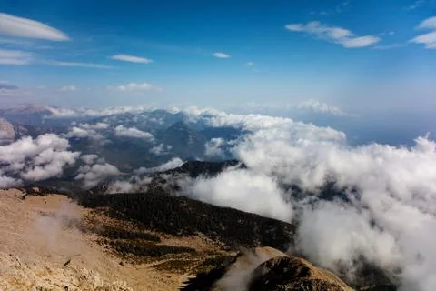 Above the clouds view Foto stock