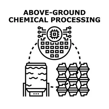 Above ground chemical processing manufacturing industry concept Ilustração Stock
