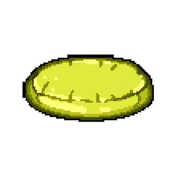 Above inflatable mattress pool pixel art vector illustration Stock Illustration