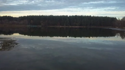 Above lake Stock Footage 100089897