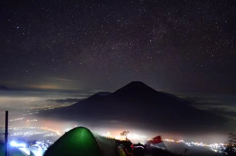 Above Mount Sindoro Stock Photos