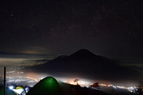 Above Mount Sindoro Stock Photos