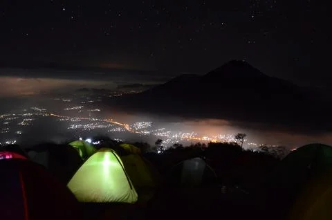 Above Mount Sindoro Stock Photos