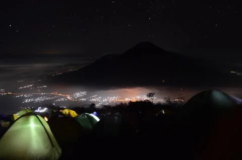 Above Mount Sindoro Stock Photos