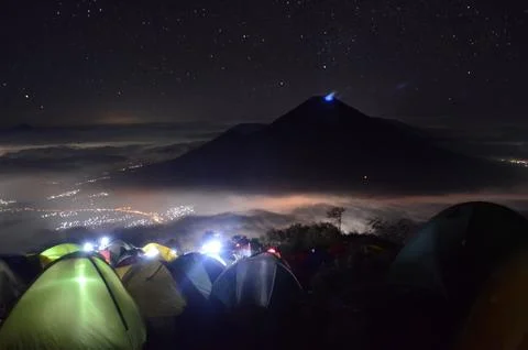 Above Mount Sindoro Stock Photos