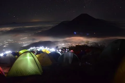 Above Mount Sindoro Stock Photos