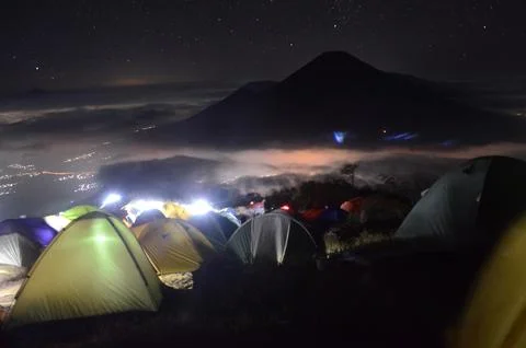 Above Mount Sindoro Stock Photos