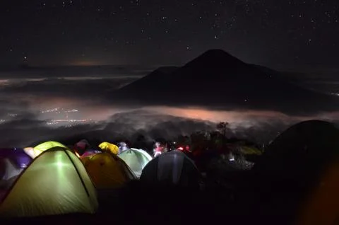 Above Mount Sindoro Stock Photos