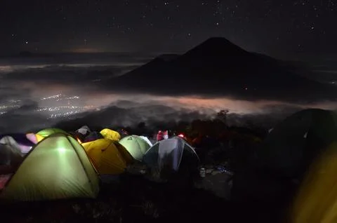 Above Mount Sindoro Stock Photos