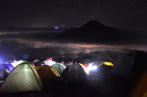 Above Mount Sindoro Stock Photos
