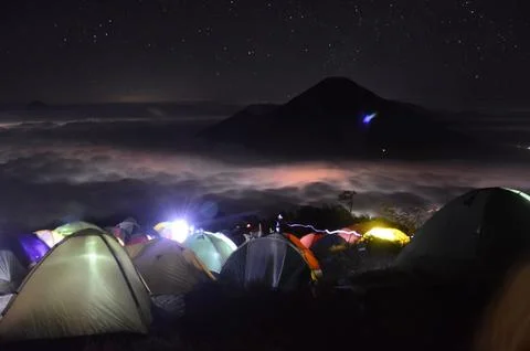 Above Mount Sindoro Stock Photos